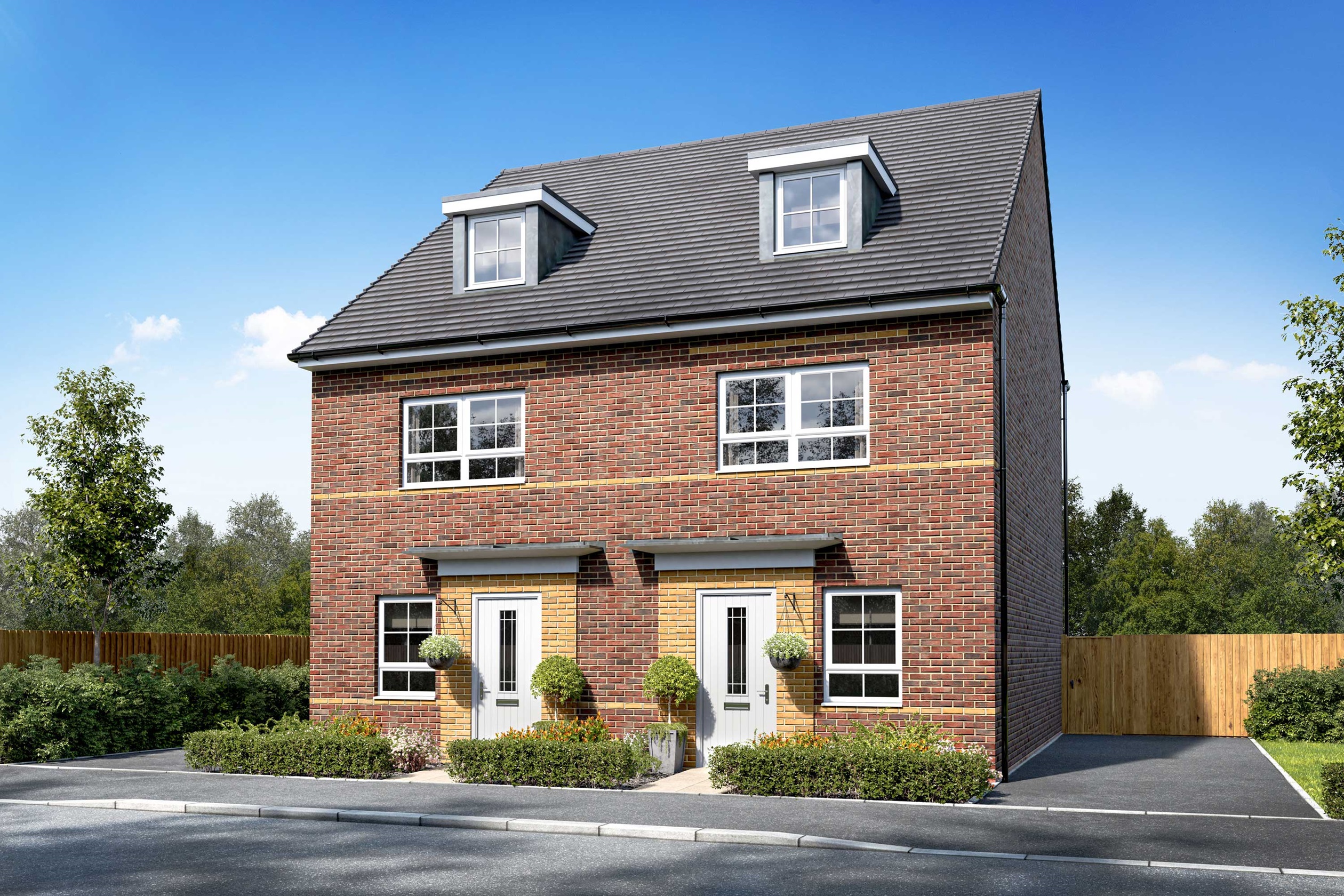 Exterior CGI view of our 3 bed Kingsville home